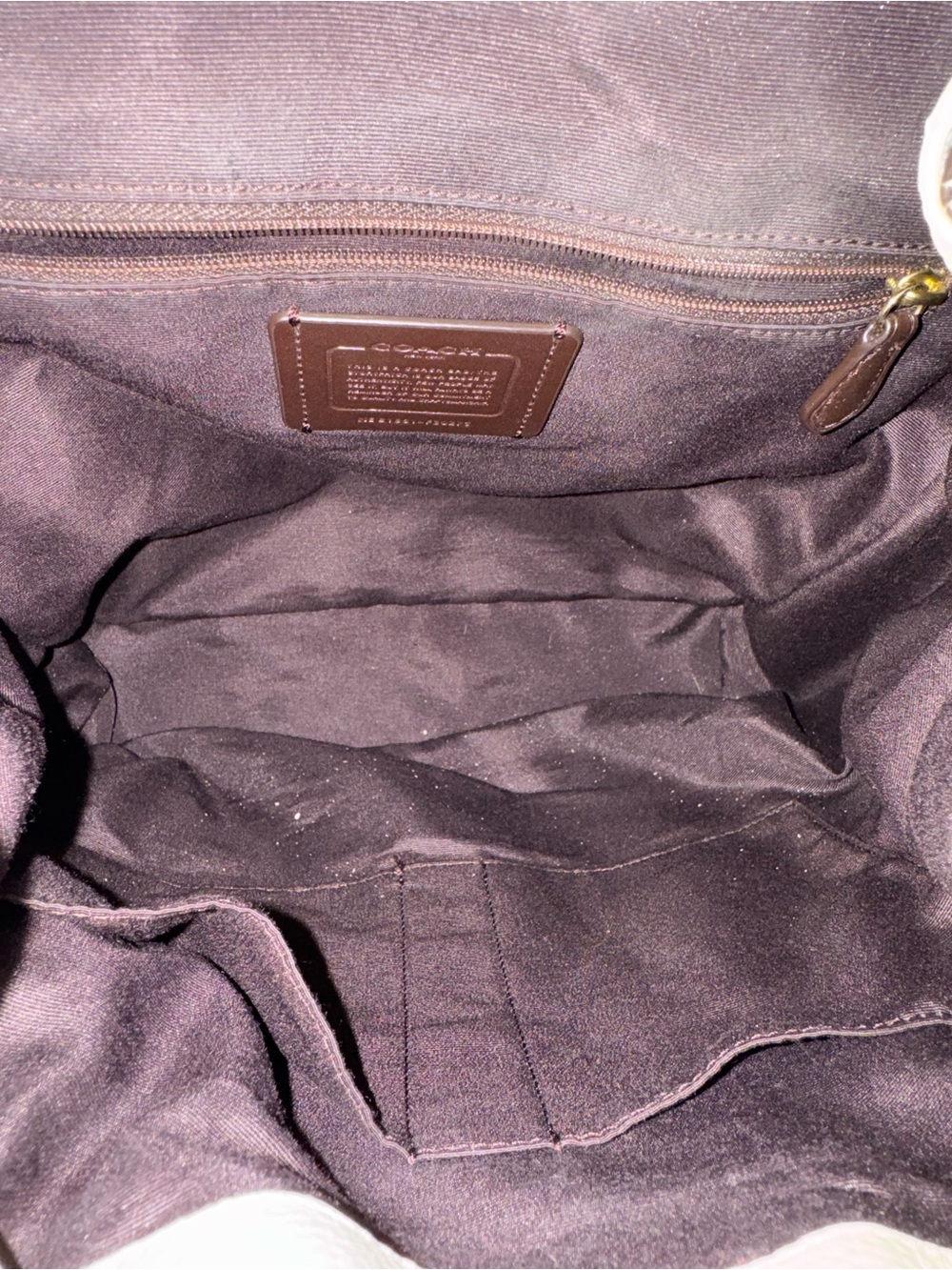 Coach Ruck Sack Backpack in Beige & Brown - Picture 7 of 12